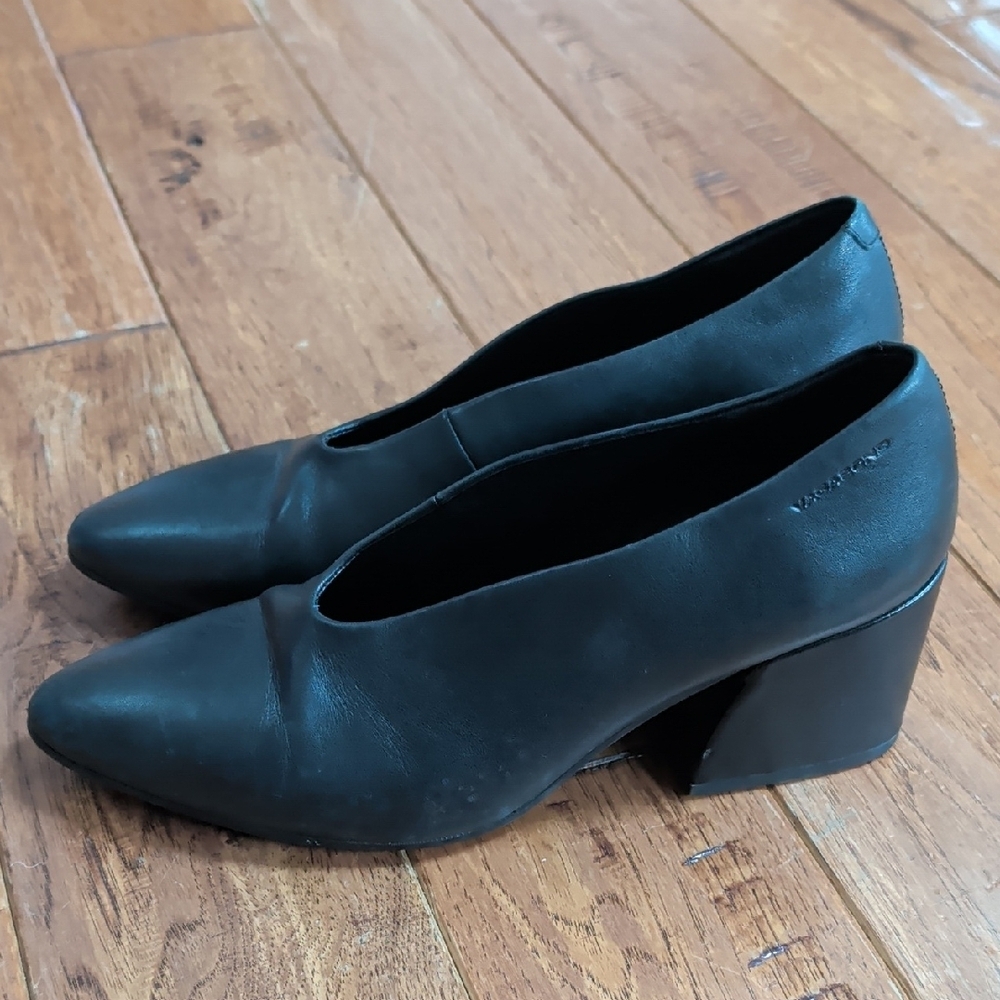 Vagabond Olivia Black Leather Pumps Heels